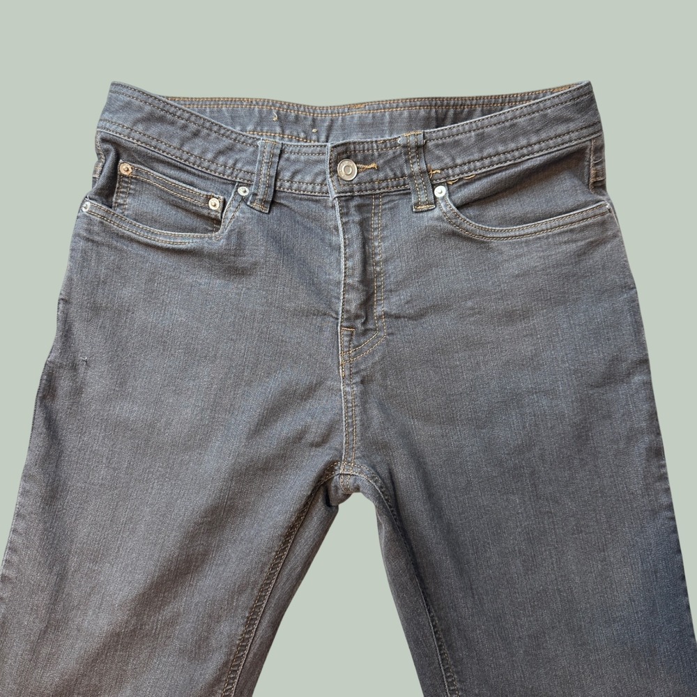 prAna Jeans Mens 30x30 (32x29) Slim Fit Dark Grey M4BD303 Stretch Organic Cotton